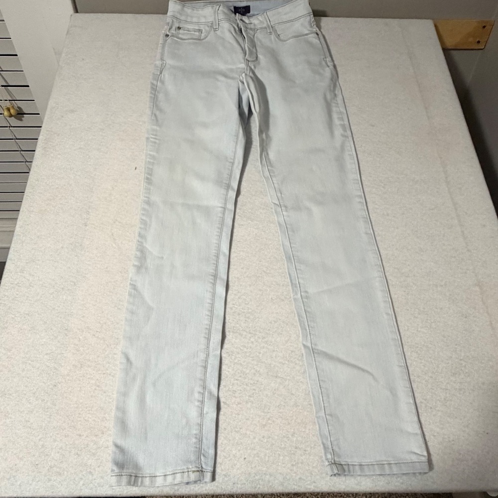 NYDJ Women Light Blue Legging Skinny Jeans Size 4 Stretch Denim Made in USA
